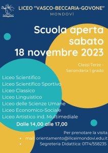 Locandina Scuola Aperta novembre 2023